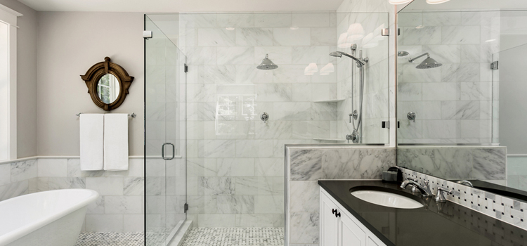 bathroom shower door installation in Midlothian